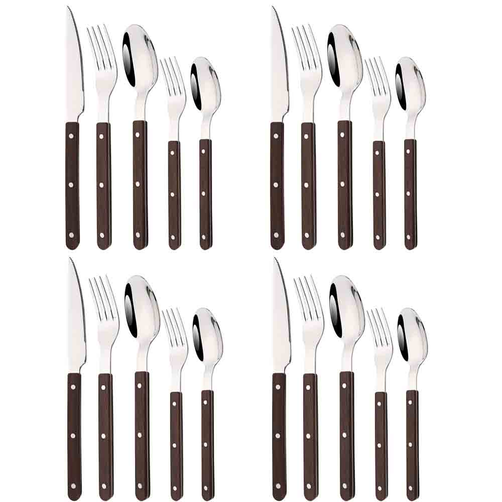 Bamboo Cutlery - 5/20 шт., набор столовой посуды из