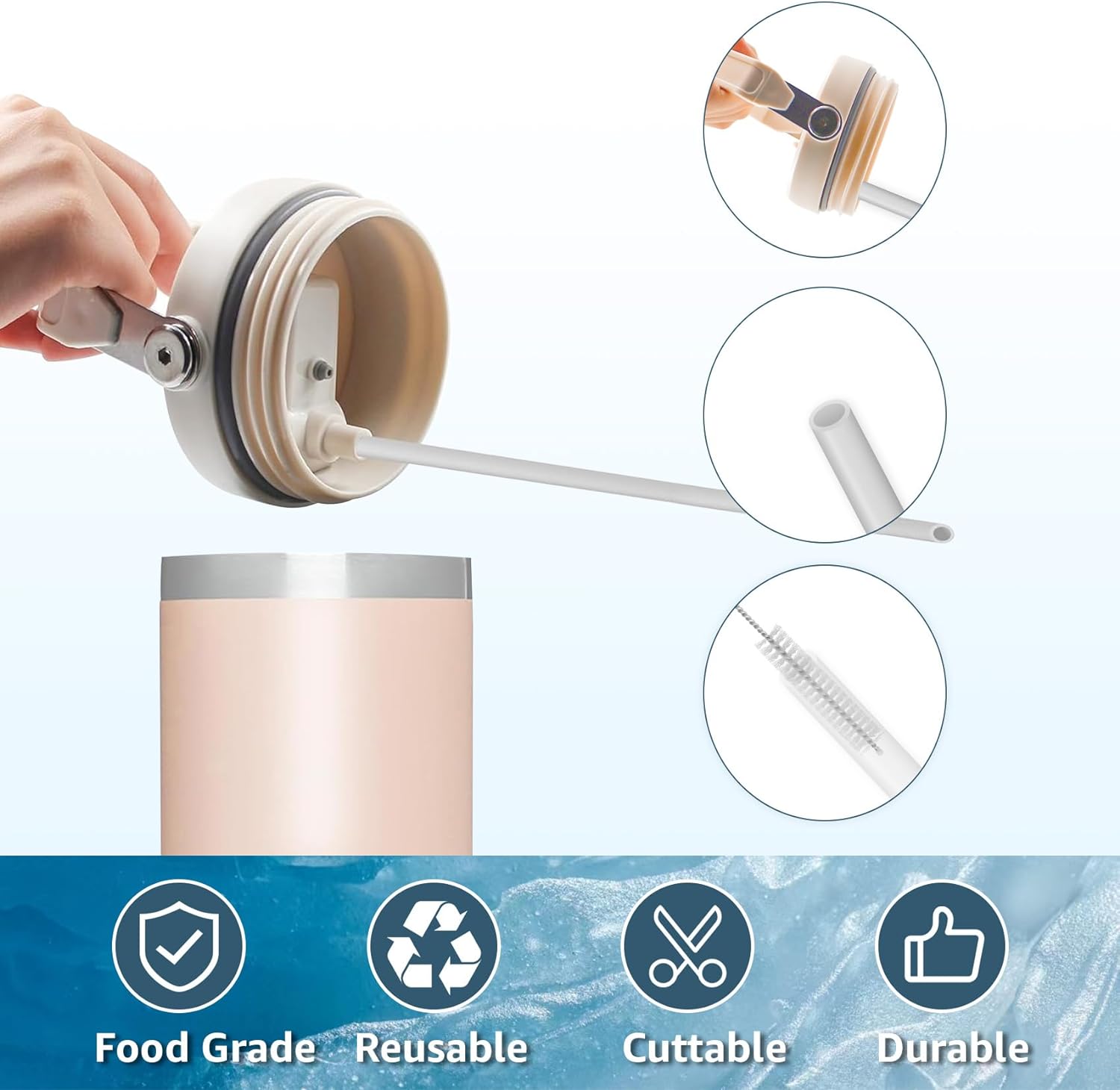 6 шт. многоразовые соломинки,  – обзор и цена Reusable Straw