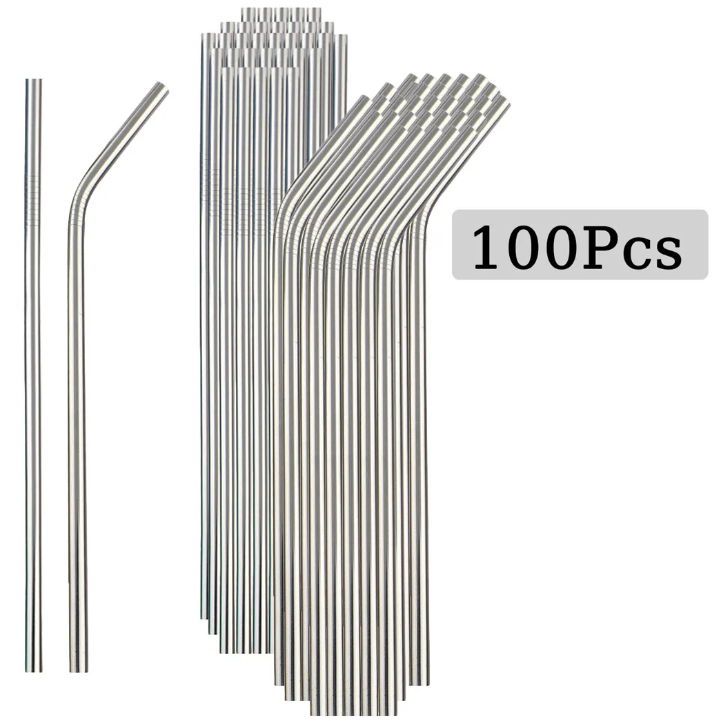 100 шт., соломинка из нержавею – обзор и цена Reusable Straw