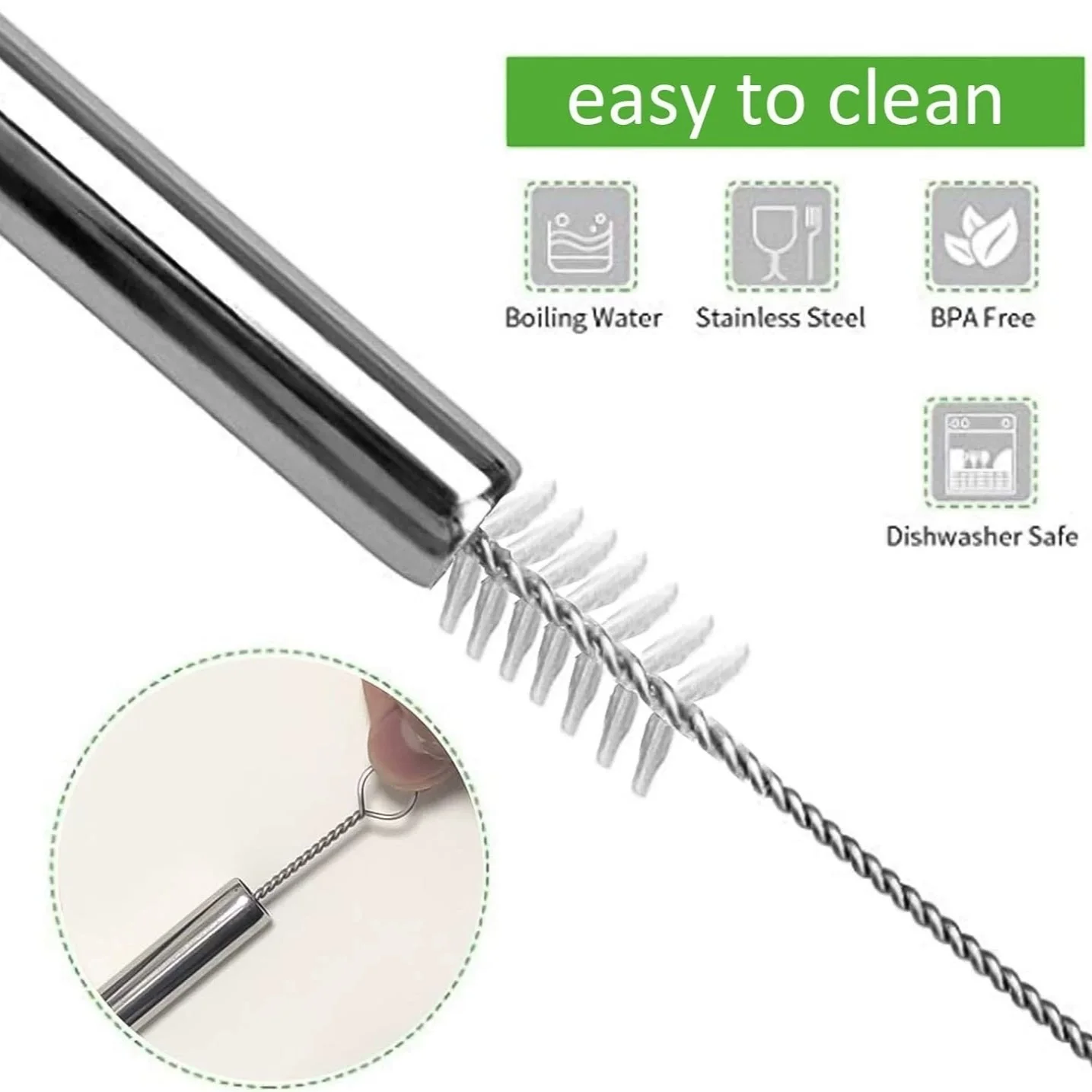 100 шт., соломинка из нержавею – обзор и цена Reusable Straw
