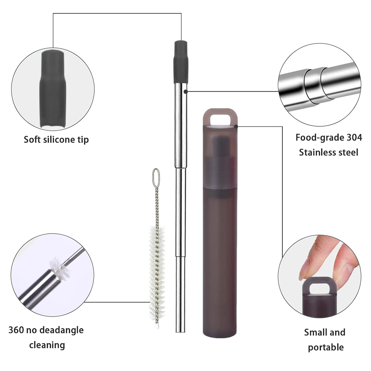 Многоразовые складные трубочки – обзор и цена Reusable Straw